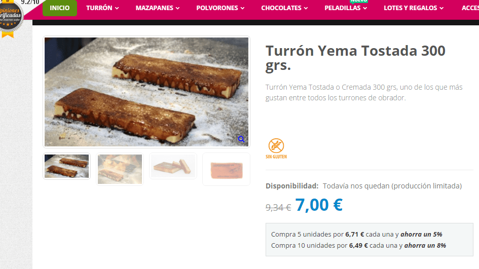 Tienda online de turrón