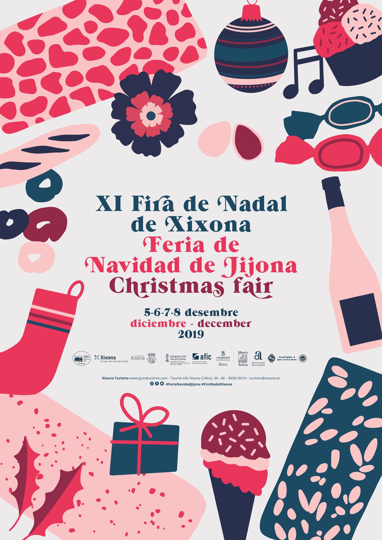 Cartel de la Feria de Navidad de Jijona de 2019