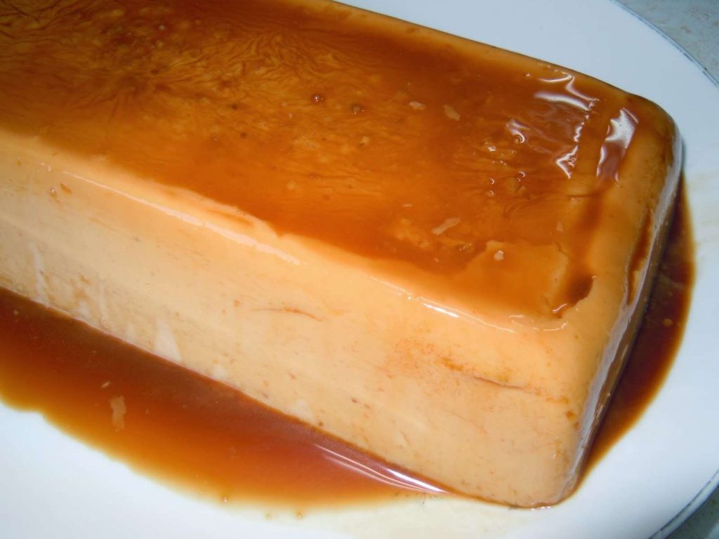 Flan de turrón sin azucar con thermomix