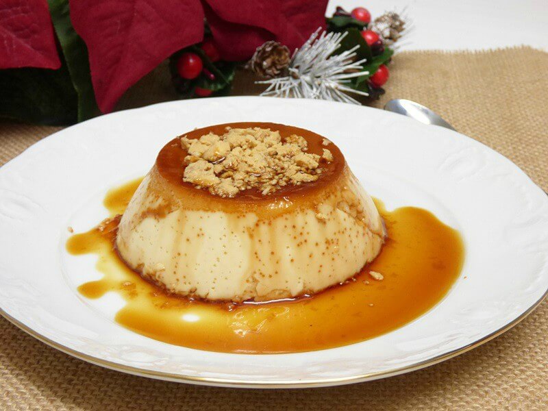 receta flan de turron