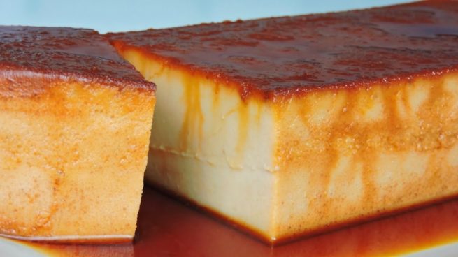 flan de turron ecológico