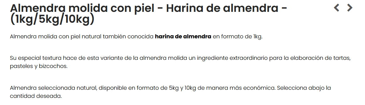 Harina de almendra