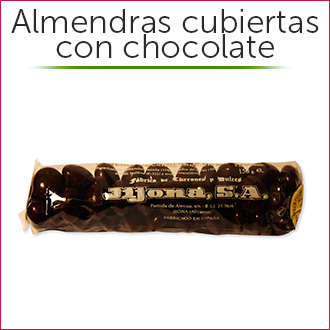 Almendras cubiertas con chocolate