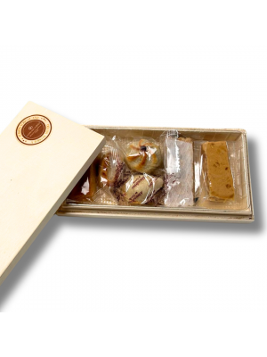 CAJA DE MADERA MINITURRONES Y MAZAPANES