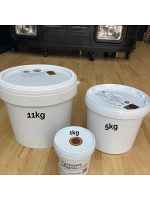 Cubo con Crema Líquida de Turrón Blando de Jijona 5Kg - Ideal para Postres y Repostería