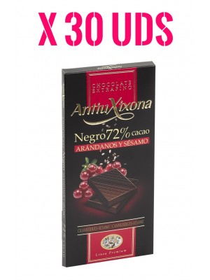 Caja Chocolate Negro Antiu Xixona con arandanos