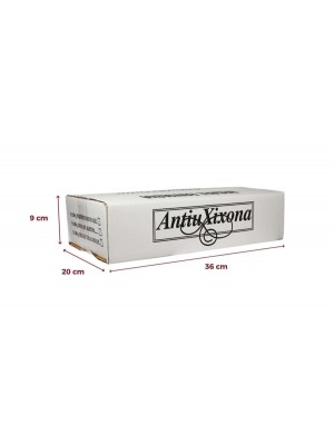 Caja de 12 unidades de Turrón de Chocolate con Almendras Antiu Xixona etiqueta blanca 200gr
