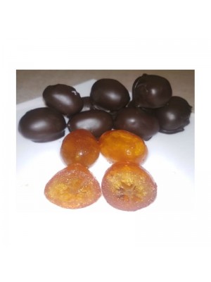 Kumquats con chocolate negro a granel en formato de 1kg o 5kg.