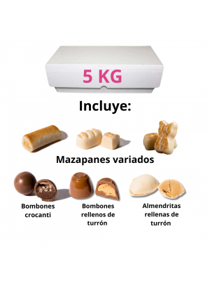 Surtido a granel de Mazapán, caja de 5 Kg