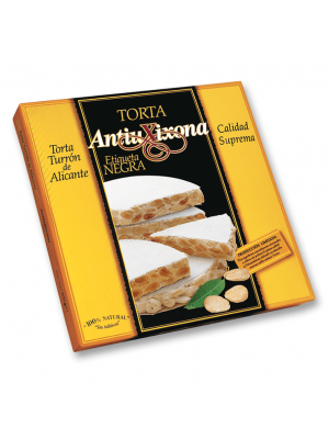 Torta de Turrón de Alicante (duro) Antiu Xixona Etiqueta Negra 200g