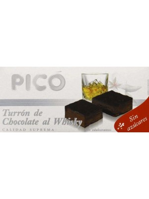 Caja de 10 unidades de Turrón de Chocolate al Whisky Pico Sin Azúcares Añadidos 200grs