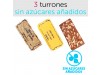 Pack 3 turrones sin azúcares añadidos duro blando chocolate con almendras