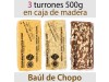 Lote de 3 Turrones en Caja de Madera 500 gramos