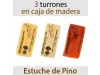 Lote de 3 Turrones en Estuche de Madera