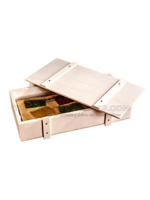 Turrón a la Piedra Artesano – caja de madera 300 g