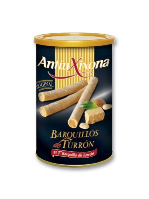 Caja de 12 unidades de barquillos rellenos de turrón 200g Antiu Xixona