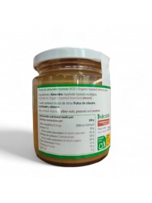 Crema de Almendra Ecológica Tostada 225g, marca deliCatalia