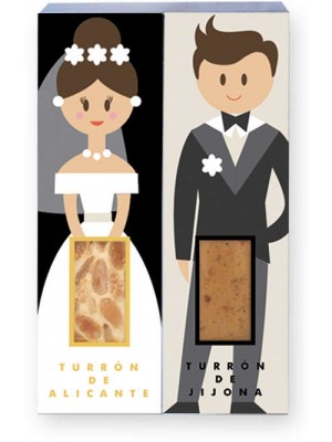 Porciones de turrón individual para bodas