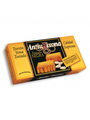 Turrón de Yema Tostada Antiu Xixona Etiqueta Negra 250g