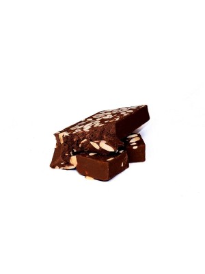 Turrón Chocolate Negro Puro con Almendras, 500 gramos