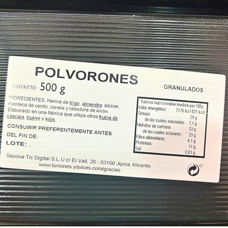 INGREDIENTES Y TRABLAS NUTRICIONALES