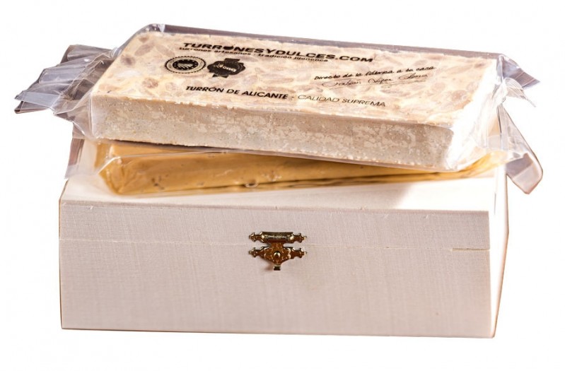 Caja Madera con Tapa para Turrones
