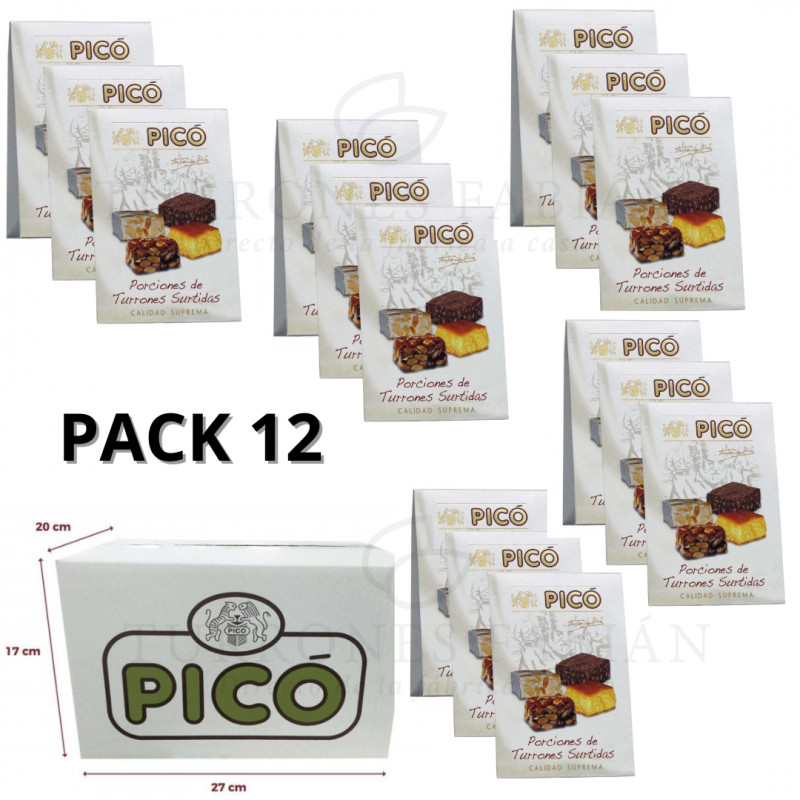 CAJA DE 12 BOLSAS DE PORCIONES SURTIDAS PICO 300GR CDA UNA