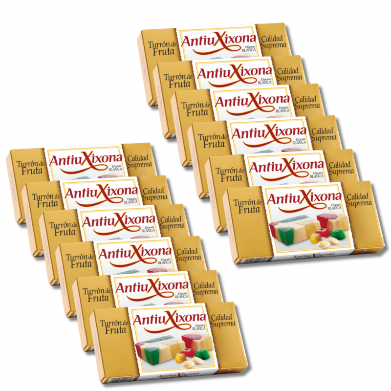 12 UNIDADES DE TURRON DE FRUTA ANTIU XIXONA