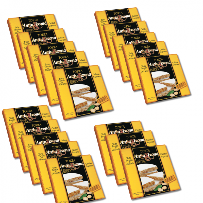 18 UNIDADES TORTA DE TURRON ALICANTE DURO - 200G ANTIU XIXONA