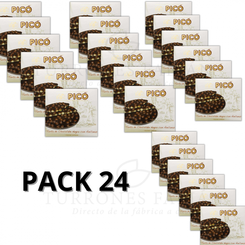 CAJA DE 24 UNIDADES DE TORTAS DE CHOCOLATE CON AVELLANAS PICO