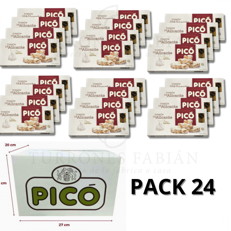 CAJA 24 UNIDADES TURRON DE ALICANTE PICO 