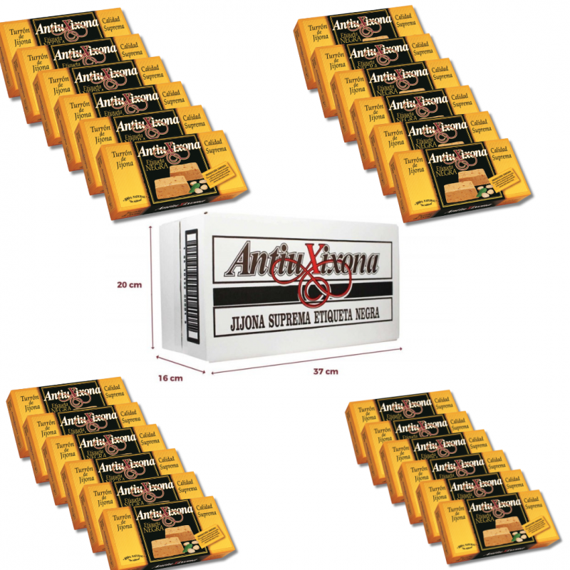 CAJA DE 24 UNIDADES DE TURRON DE JIJONA BLANDO - ETIQUETA NEGRA 250G