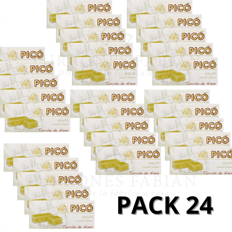  24 UNIDADES DE TURRON DE NIEVE PICO DE 200GRS