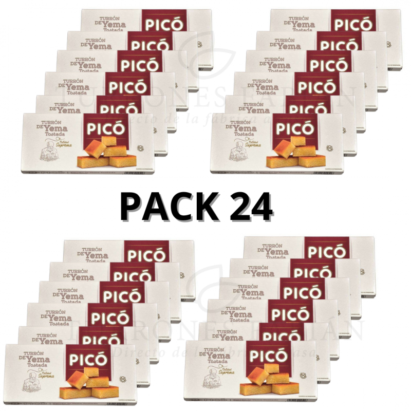 24 UNIDADES DE TURRON DE YEMA PICO 200 GRS 