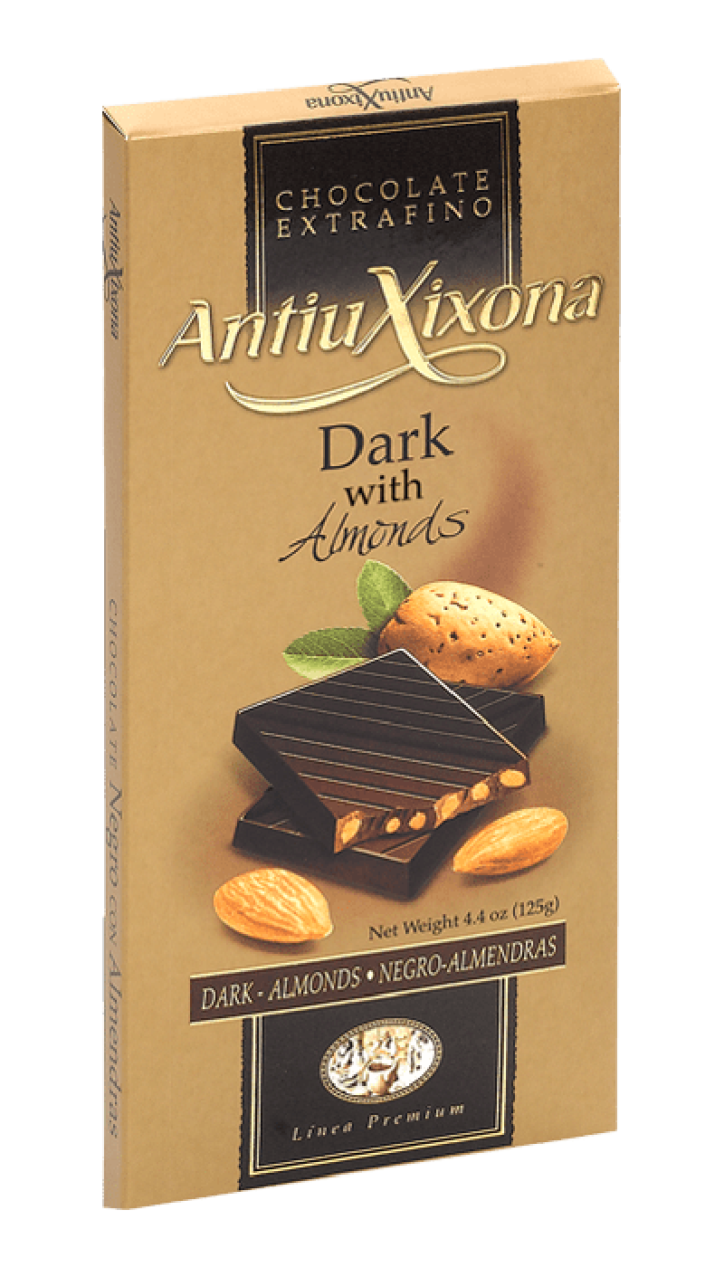 Chocolate Negro con Almendras premium extrafino Antiu Xixona