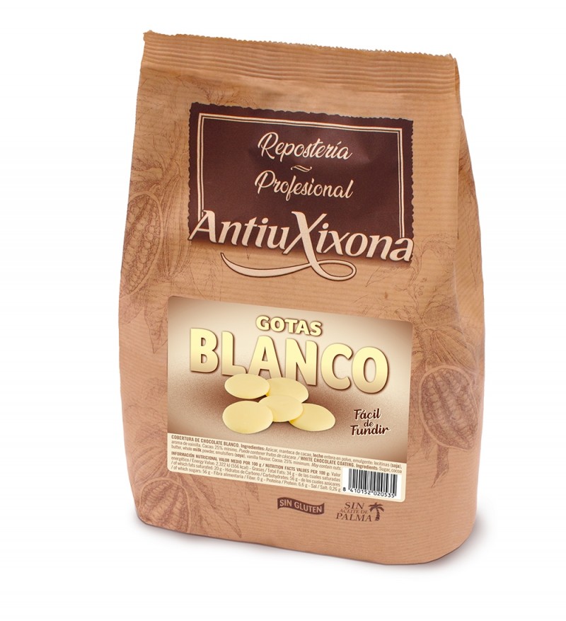 Gotas Chocolate Blanco Reposteria Fundir