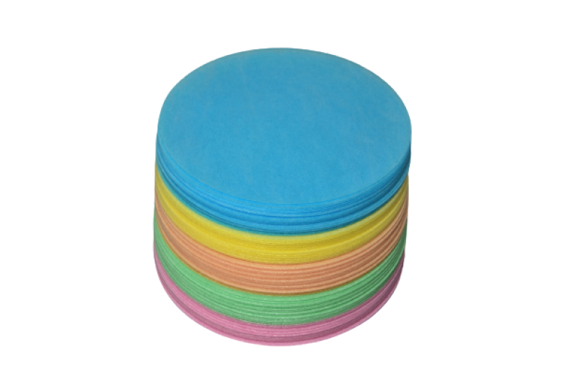 Obleas de color circulares acabado liso 5 colores 