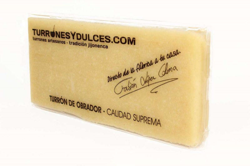 Turrón de nieve envasado