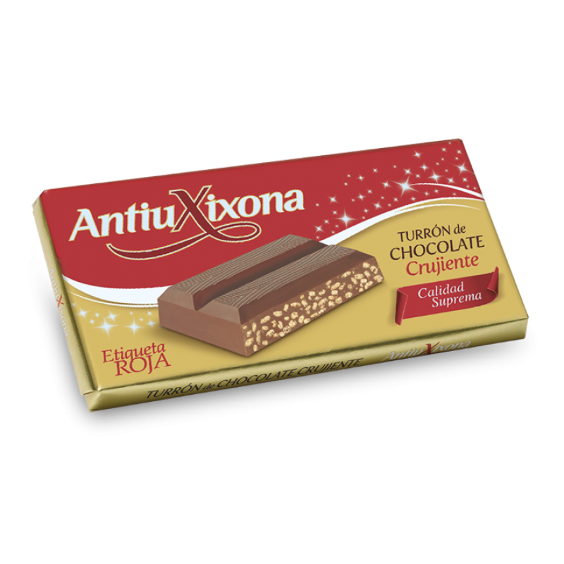 Turrón de Chocolate Crujiente Antiu Xixona Calidad Suprema 250g