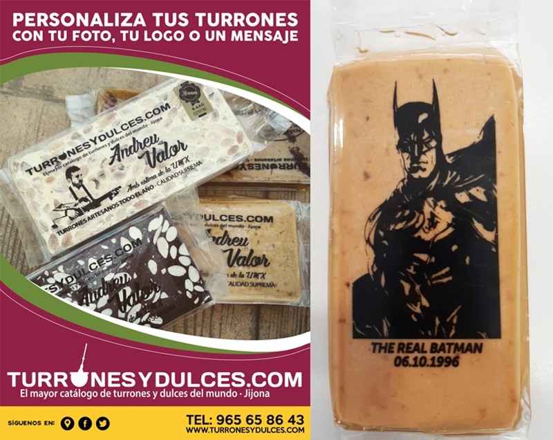 Turrones a medida personalizados