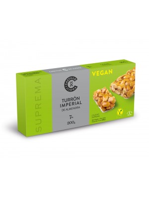 Caja de Turrón duro de Almendra Imperial Vegano 8 tabletas de 200g - Castillo de Jijona