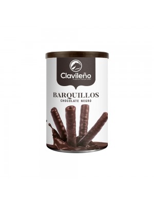 Barquillos cubiertos de chocolate negro