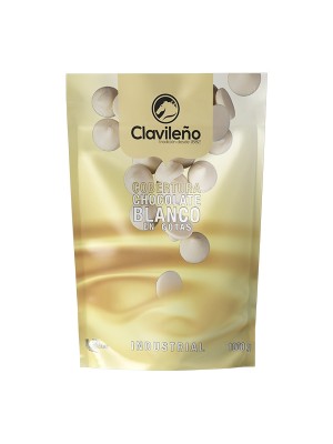 Cobertura de Chocolate Blanco en Gotas 1kg - Chocolates Clavileño