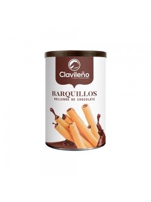 Barquillos rellenos de chocolate clavileño