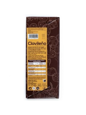 Chocolate Negro 52% Cacao y Avellana 200g - El Clavileño