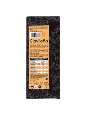 Chocolate Negro 72% Cacao - El Clavileño