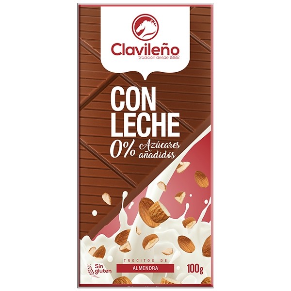 Chocolate con Leche y Almendras sin Azúcares Añadidos 125g