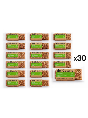 Expositor de 30 barritas energeticas de cereales con manzana y canela 40 g DeliCatalia