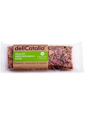 Expositor de 30 barritas energeticas de cereales con manzana y canela 40 g DeliCatalia