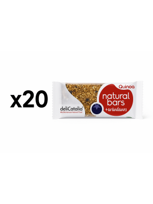 Expositor 20 barritas energeticas de quinoa y arándanos 40 g DeliCatalia